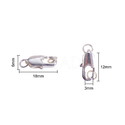 Brass Lobster Claw Clasps KK-CJ0001-35-1