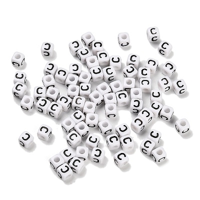 Opaque Acrylic Beads OACR-S076-01C-1