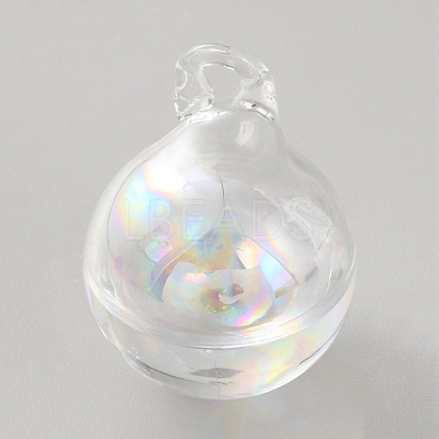 High Borosilicate Glass Bottle Pendants LS-GLAA-WH0010-02E-1
