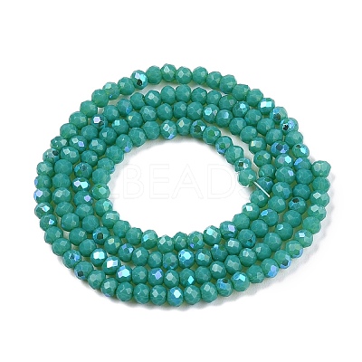 Electroplate Opaque Solid Color Glass Beads Strands EGLA-A044-P1mm-L31-1
