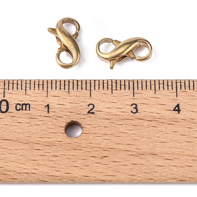Brass Double Opening Lobster Claw Clasps KK-WH0043-10A-1