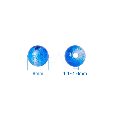 Baking Paint Crackle Glass Bead CCG-PH0002-8mm-02-1