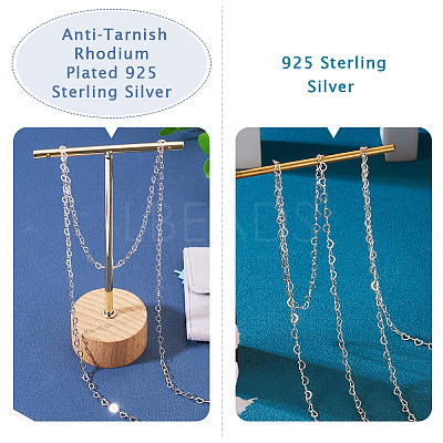 925 Sterling Silver Heart Link Chains STER-TA0001-35-1