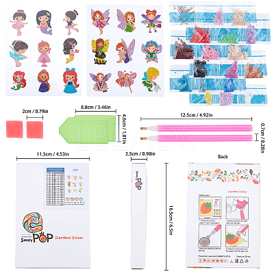 DIY Diamond Painting Stickers Kits For Kids DIY-SC0011-46-1