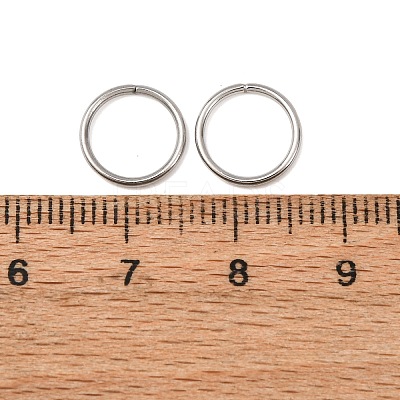 Tarnish Resistant 304 Stainless Steel Saw Cut Open Jump Rings STAS-N015-04-10x1mm-1
