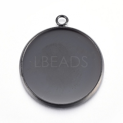 Stainless Steel Pendant Cabochon Settings STAS-L211-03E-B-1