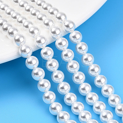 Baking Paint Pearlized Glass Pearl Bead Strands HY-N002-6mm-A12-1