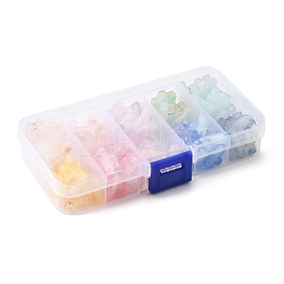 130Pcs 10 Colors Gradient Color Transparent Acrylic Beads OACR-FS0002-05-1