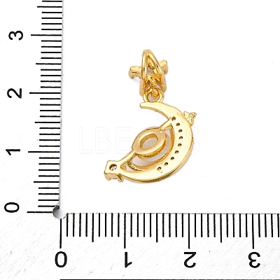 Brass Resin Pendants KK-V009-07G-1