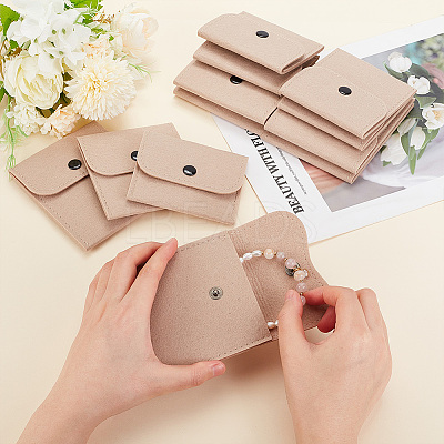 12Pcs 4 Styles Portable Felt Card Cover Bag ABAG-GA0001-21D-1