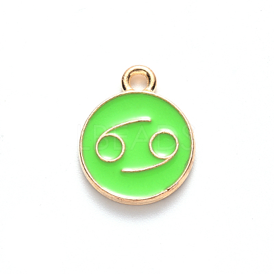 Alloy Enamel Pendants ENAM-S124-01A-06D-1