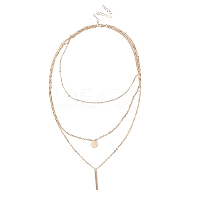 Alloy 3 Layer Necklaces for Women WG9523E-08-1