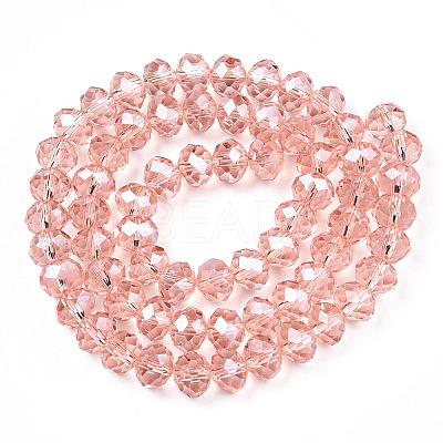 Electroplate Glass Beads Strands EGLA-A034-T4mm-A34-1