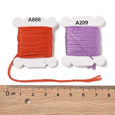 72 Cards 72 Colors 6-Ply Polyester Embroidery Floss OCOR-K006-C06-1
