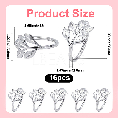 16Pcs Christmas Theme Alloy Napkin Rings AJEW-GF0013-16P-1
