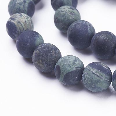 Natural Kambaba Jasper Beads Strands G-F520-53-6mm-1
