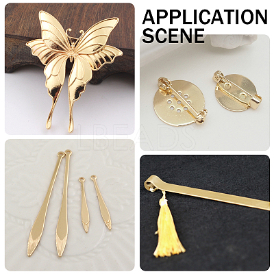 2Pcs Brass Sheet KK-SP0002-57C-1
