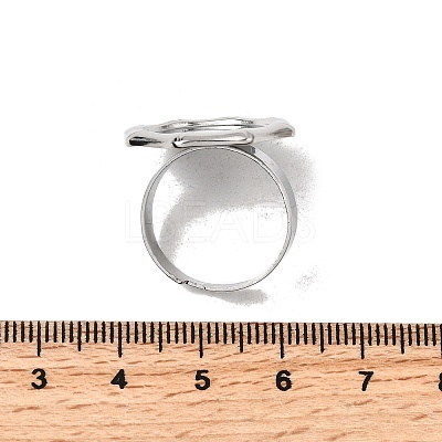 304 Stainless Steel Cuff Ring Components STAS-P403-05P-1