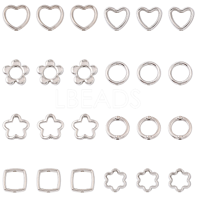139Pcs 8 Styles CCB Plastic Beads Frames CCB-YW0001-73-1