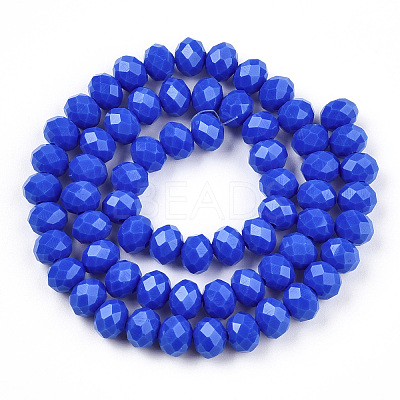 Opaque Solid Color Glass Beads Strands EGLA-A034-P10mm-D32-1