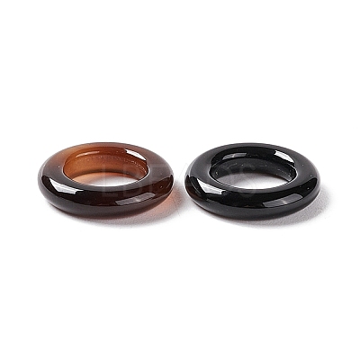 Natural Black Agate Charms G-E141-02-1