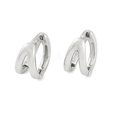 304 Stainless Steel Huggie Hoop Earrings for Women EJEW-C096-42P-01-1