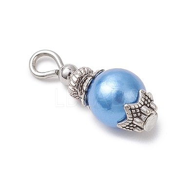 8Pcs Imitation Pearl Acrylic Pendants PALLOY-JF04220-02-1