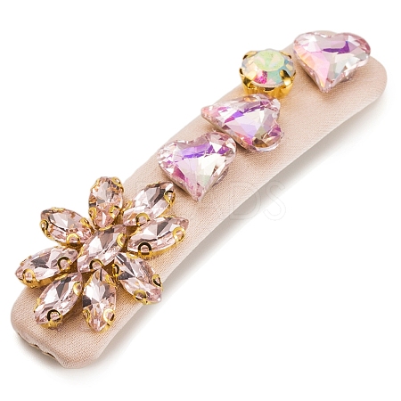 Alloy & Glass Rhinesttone Alligator Hair Clips PW-WG027CA-06-1