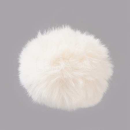 Handmade Faux Rabbit Fur Pom Pom Ball Covered Pendants X-WOVE-F020-A04-1