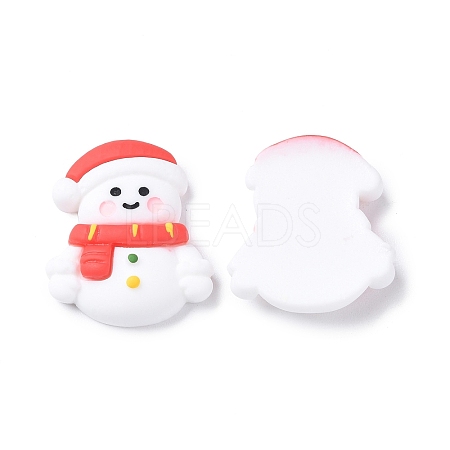 Christmas Theme Opaque Resin Cabochons RESI-F042-01H-1