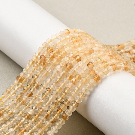 Natural Citrine(Heated) Beads Strands G-S387-A03-3x4mm-1