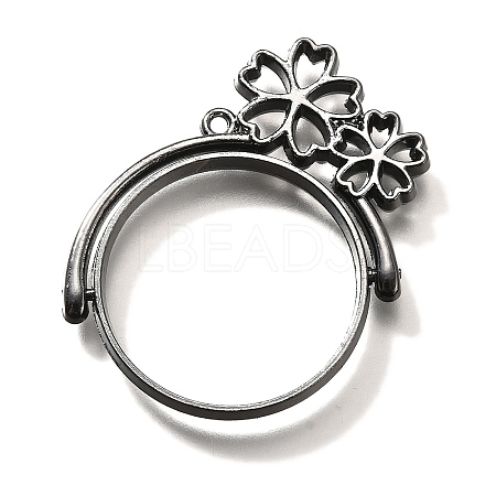 Alloy Open Back Bezel Pendants PALLOY-I223-20B-1