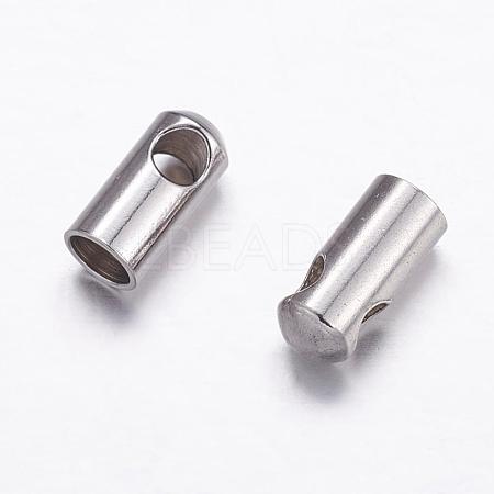 Tarnish Resistant 304 Stainless Steel Cord Ends STAS-P161-09-3mm-1