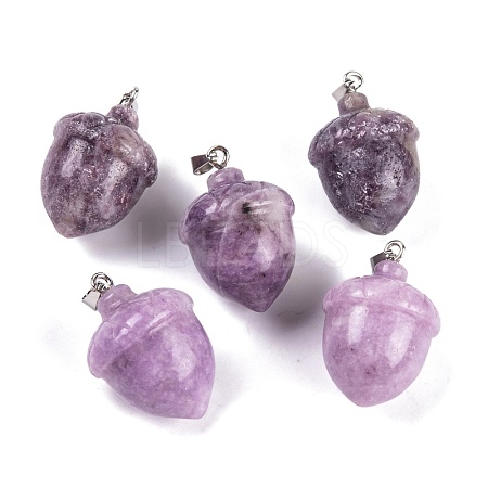 Natural Lepidolite Pendants G-Q172-08P-04-1