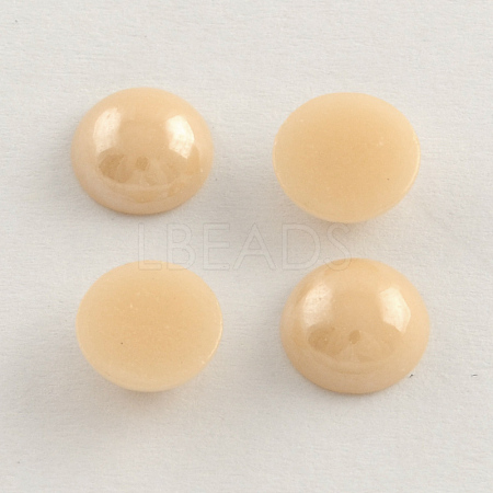 Pearlized Plated Opaque Glass Cabochons PORC-S801-6mm-13-1