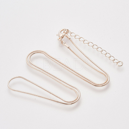 Brass Square Snake Chain Necklace Making MAK-T006-10A-RG-1
