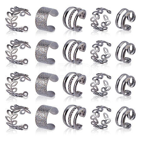 16 Bags Alloy C-Shaped Cuff Earrings for Unisex EJEW-DC0001-49B-1