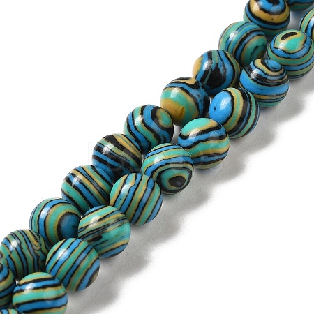 Synthetic Malachite Dyed Beads Strands G-P507-02A-09-1