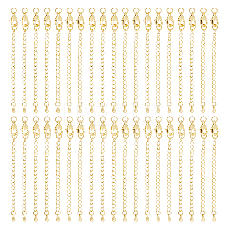 24 Sets Long-Lasting Plated Brass Chain Extender KK-UN0002-51-1