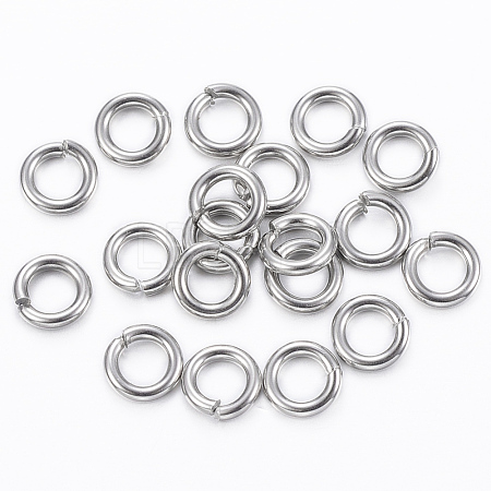 Tarnish Resistant 304 Stainless Steel Open Jump Rings A-STAS-H555-11P-1
