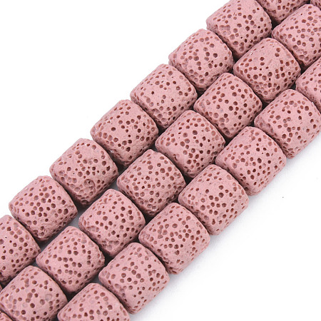 Synthetic Lava Rock Beads Strands G-S359-171C-1