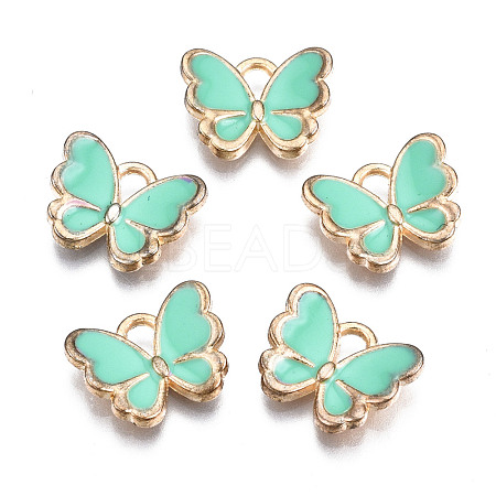 Alloy Enamel Charms X-ENAM-S121-070F-1