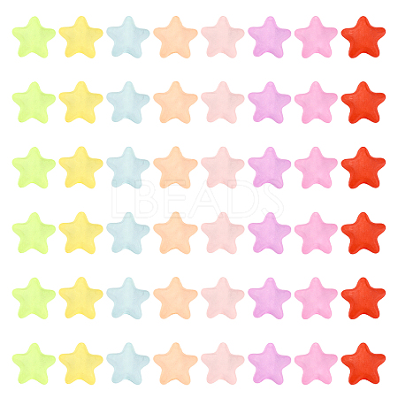 Rubberized Style Frosted Acrylic Beads FACR-CJ0001-16-1