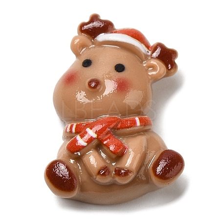 Christmas Theme Opaque Resin Cabochons CRES-M022-02E-1