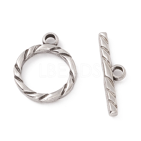 Non-Tarnish 304 Stainless Steel Toggle Clasps STAS-G262-03P-1