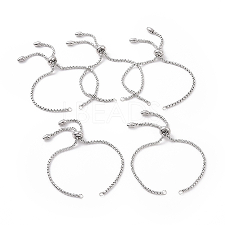 Tarnish Resistant Adjustable 304 Stainless Steel Slider Bracelets Making LS-STAS-T050-030P-1