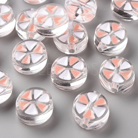 Transparent Enamel Acrylic Beads TACR-S155-005C-1