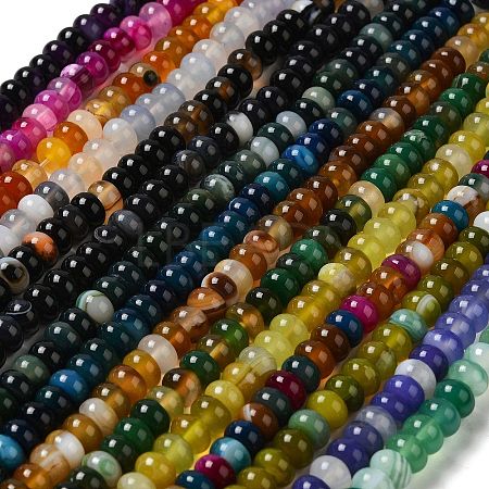 Natural Agate Beads Strands G-H295-C03-1