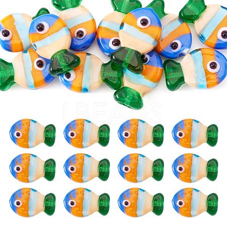 12Pcs Handmade Lampwork Beads LAMP-TA0001-74A-1