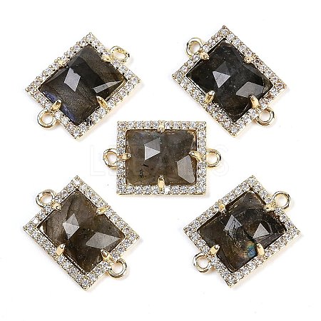 Natural Labradorite Faceted Rectangle Links G-I375-07G-04-1